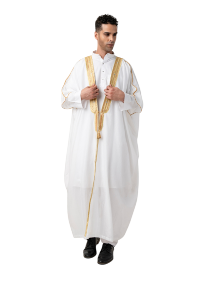 PREMIUM MATERIAL PURE COTTON MALL FABRIC SUADI STYLE ARABIC BISHT SHAYA (NO CENTER JOINT)